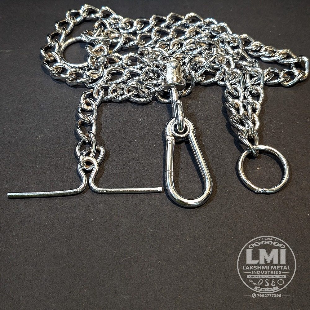 MAYA Twisted Dog Chain with Snap Hook – CP Finish, 63 Inch — view 2