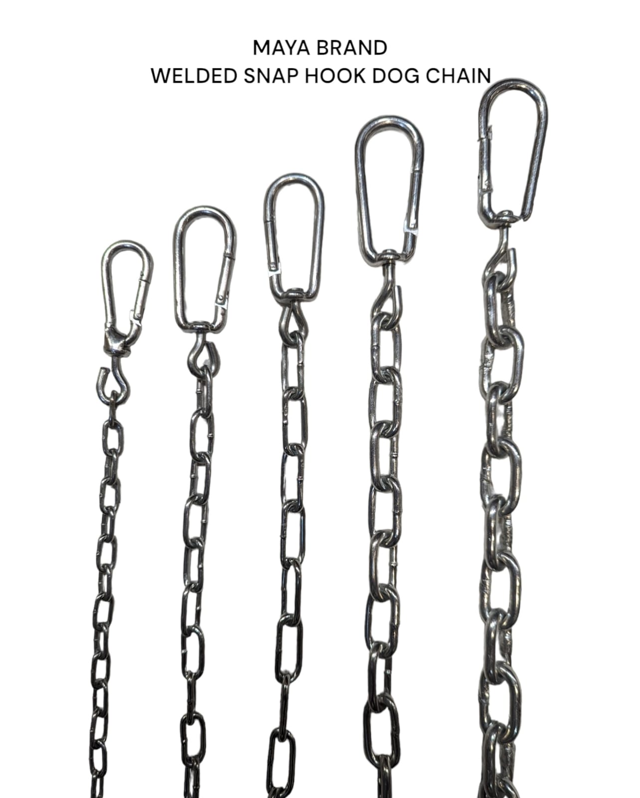 MAYA Welded Dog Chain with Snap Hook – Super Zinc Coated MS — view 5