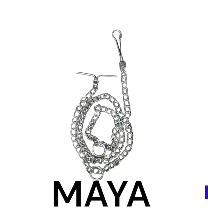 MAYA Twisted Dog Chain with Spring Hook – Steel — view 2