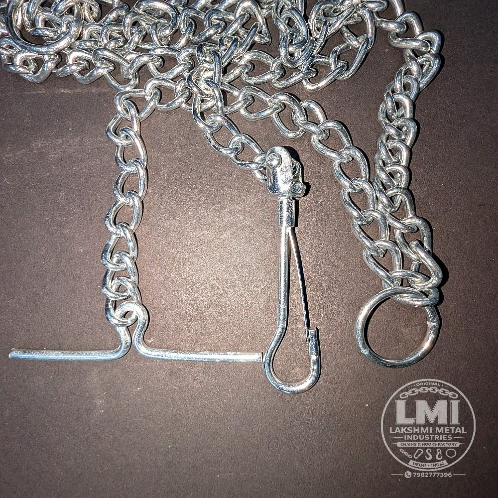 MAYA Twisted Dog Chain with Spring Hook – Steel — view 3