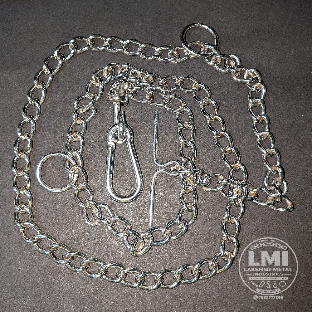 MAYA Twisted Dog Chain with Snap Hook – CP Finish, 63 Inch — view 3