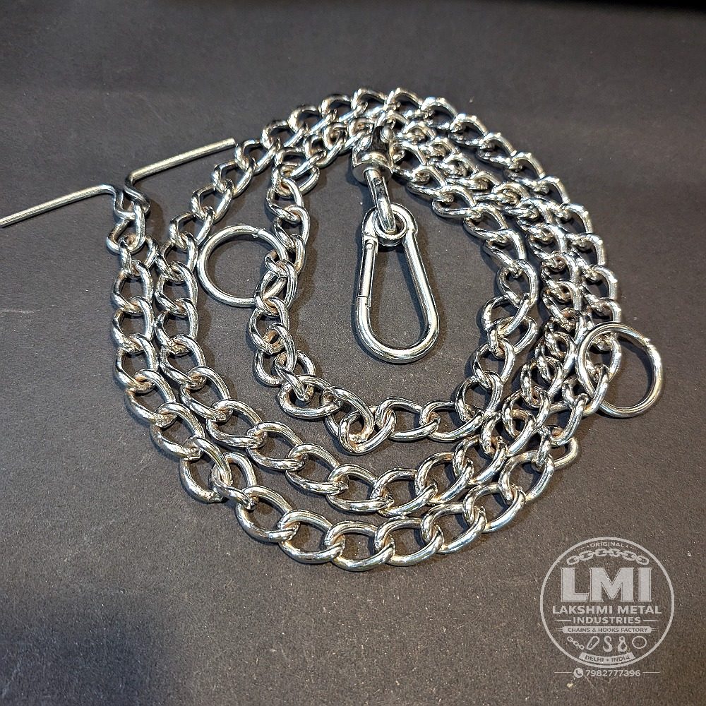 MAYA Twisted Dog Chain with Snap Hook – CP Finish, 63 Inch — manufacturer and wholesale supplier in Delhi NCR