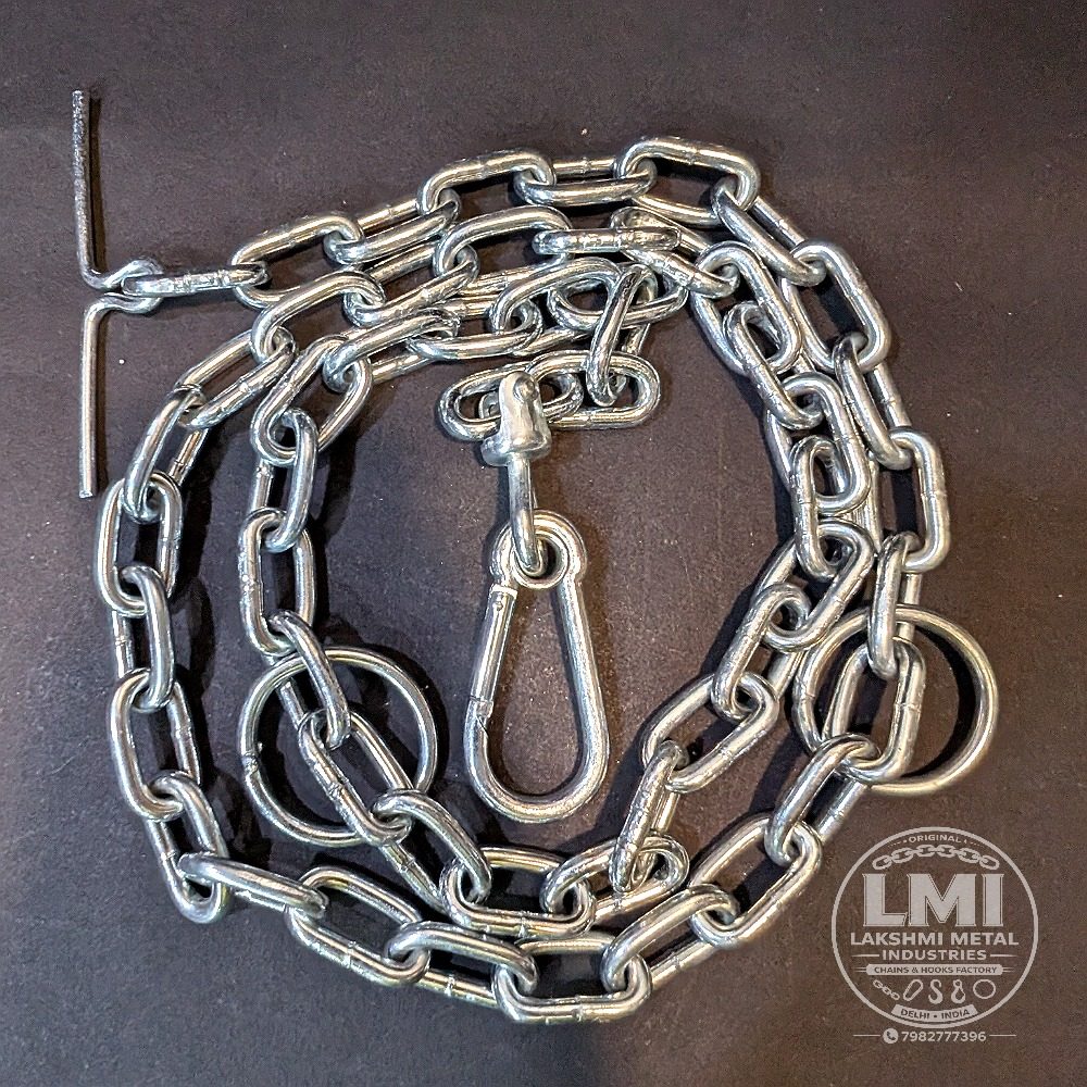 MAYA Welded Dog Chain with Snap Hook – Super Zinc Coated MS in MS SUPER ZINC — manufacturer and wholesale supplier in Delhi NCR